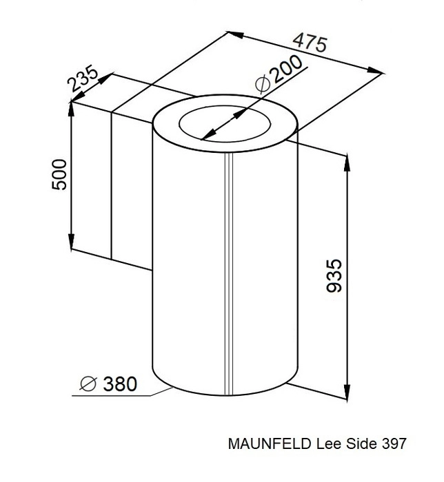 Кухонная вытяжка Maunfeld Lee Side 397 (золотой)