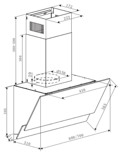 Вытяжка Maunfeld PLYM SOFT 60 черный