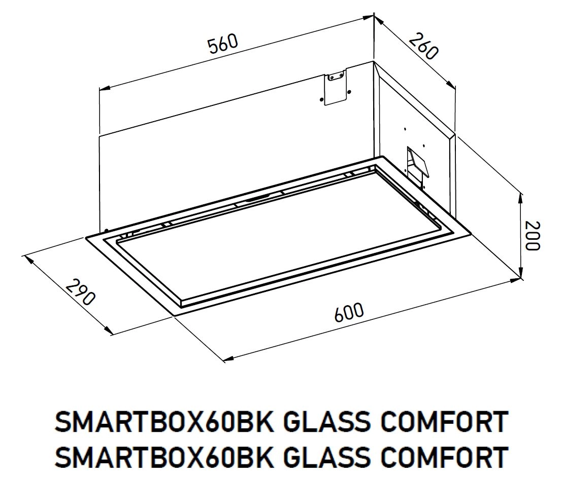 Вытяжка Meferi SMARTBOX60WH Glass Comfort