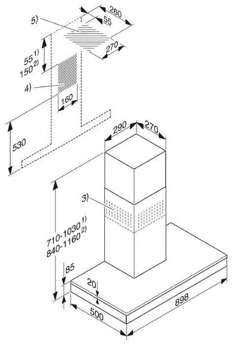 Вытяжка Miele DA 6698 W OBSW