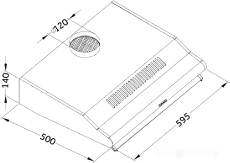 Кухонная вытяжка Ore Grong 60 (нержавеющая сталь)