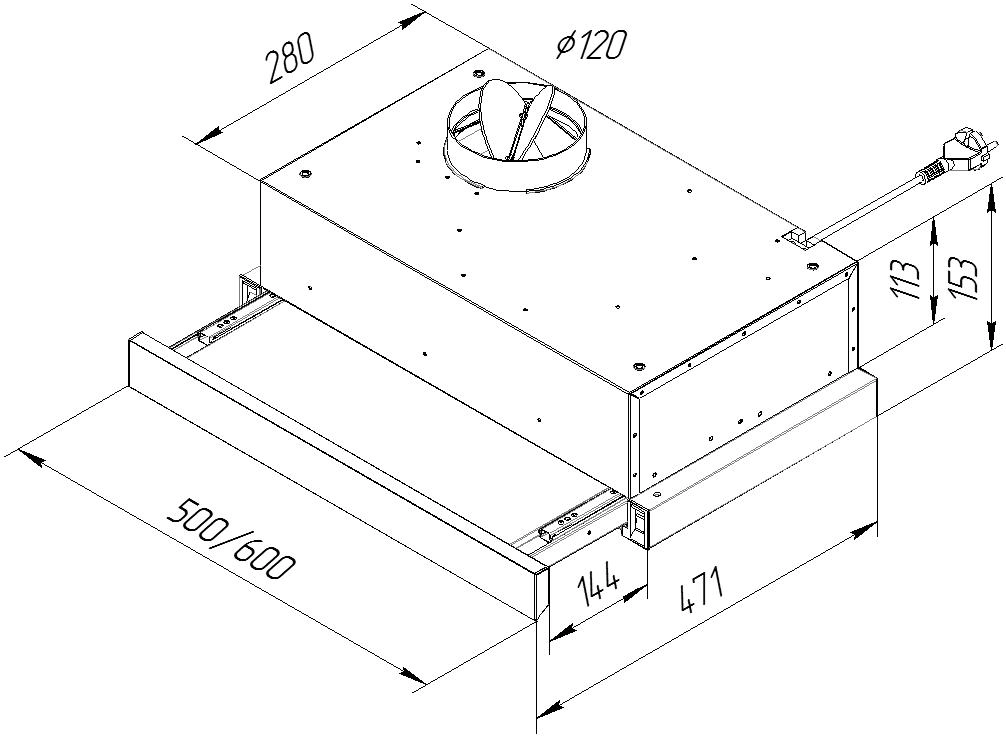 Вытяжка Pyramida TL SLIM 60 BR