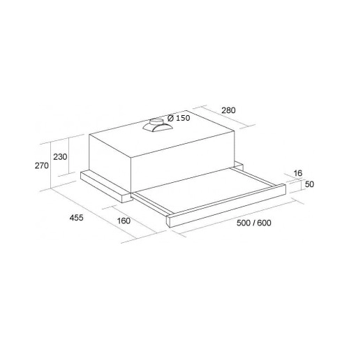 Вытяжка Pyramida TL SLIM 60 WH