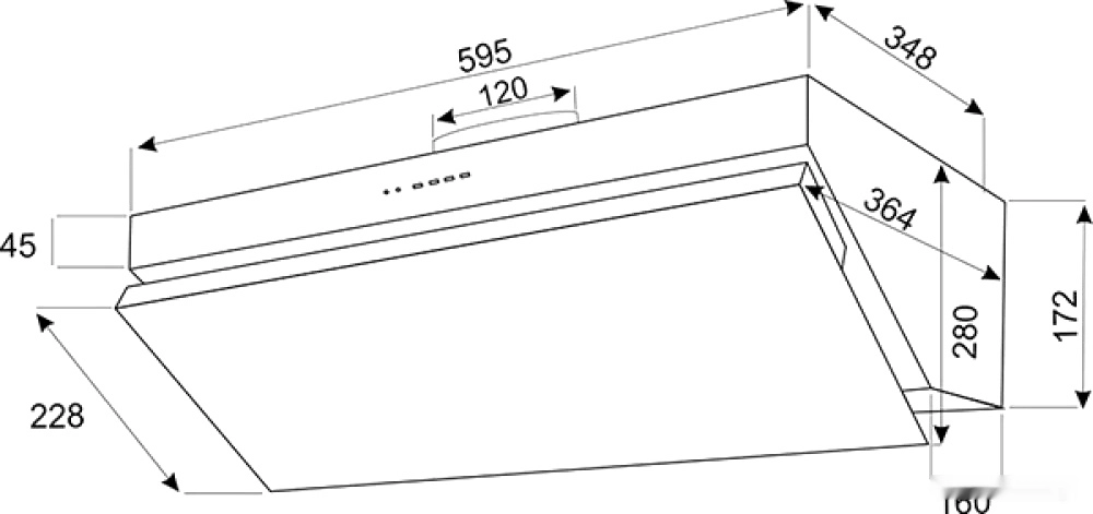 Кухонная вытяжка Schtoff Universal 600 PB (белый)