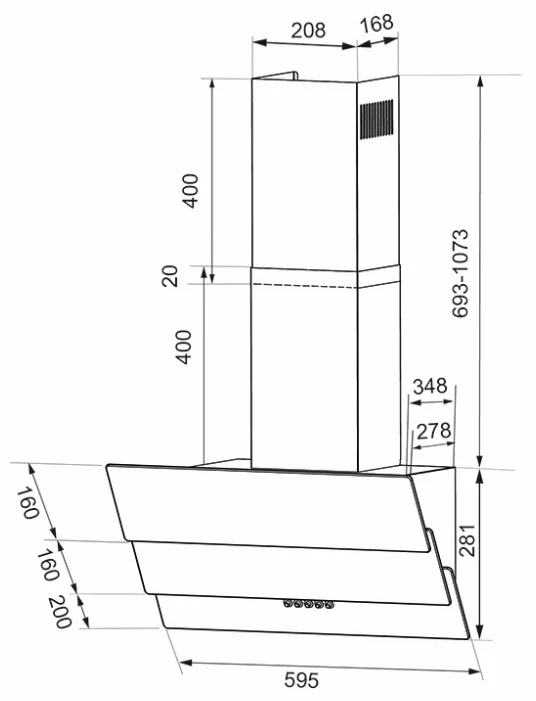 Вытяжка Shindo ADEON sensor 60 B/BG