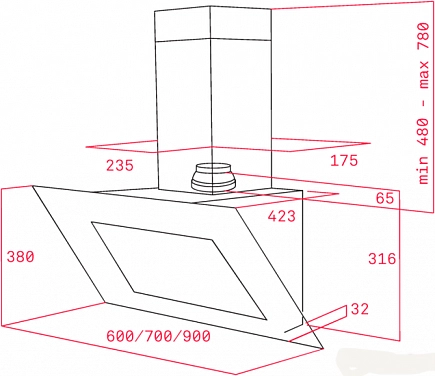 Вытяжка Teka DVT 680 W