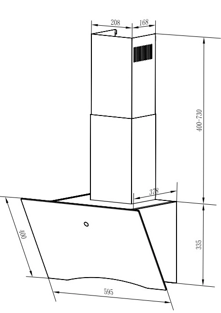 Кухонная вытяжка Weissgauff Assy 60 TC BL