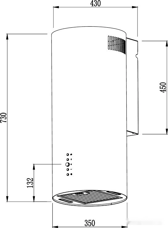 Вытяжка Weissgauff Gracia 70 BL