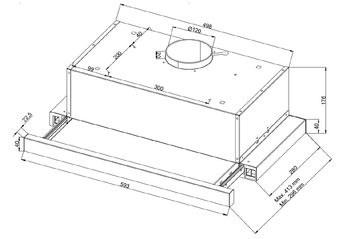 Вытяжка Weissgauff Hide 600 White Glass