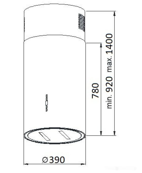 Кухонная вытяжка Weissgauff Pipe 1400 Isla BL