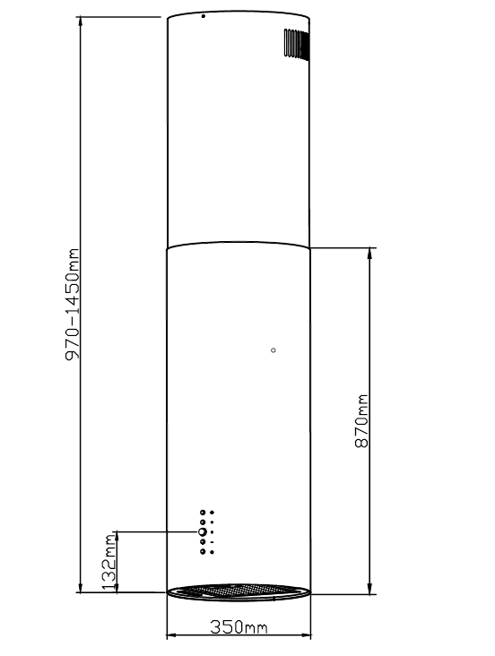 Вытяжка Weissgauff Tubus 1406 Island Black