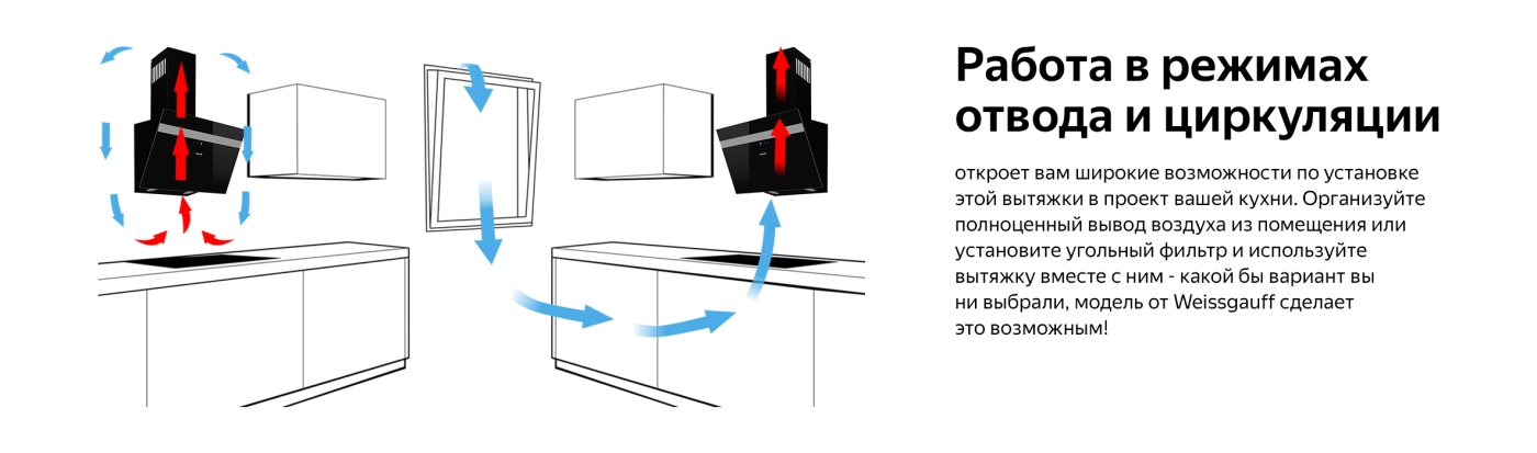 Вытяжка Weissgauff Zibal 60 BLX Sensor