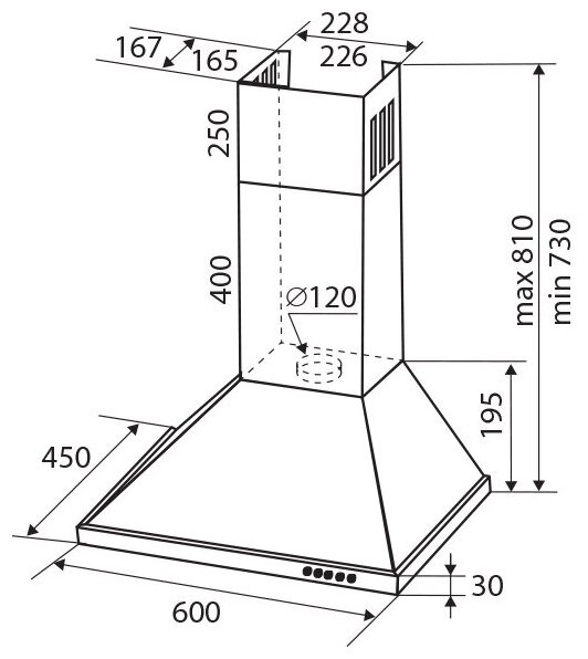 Вытяжка Zigmund & Shtain K 139.6 W