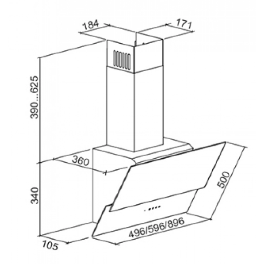 Кухонная вытяжка ZorG Technology Kent 700 60 S (сенсор) белая