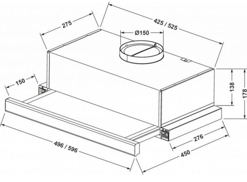 Вытяжка ZorG Technology Kleo TL 700 (60) (IX)