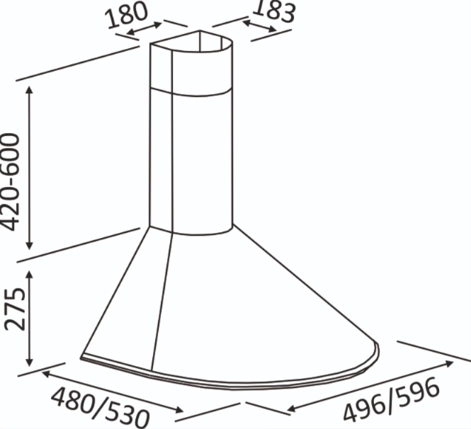 Вытяжка ZorG Technology Viola 750 60 M бежевая