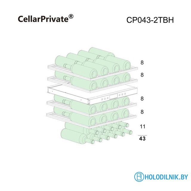 CP043-2TBH со скрытой ручкой