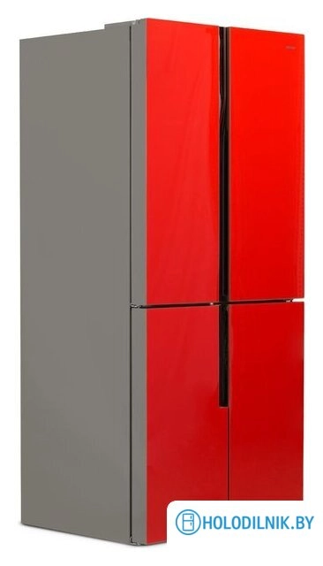 Четырёхдверный холодильник CENTEK CT-1750 Red
