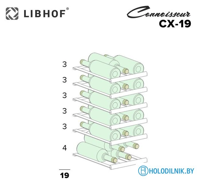Винный шкаф Libhof Connoisseur CX-19 (серебристый)