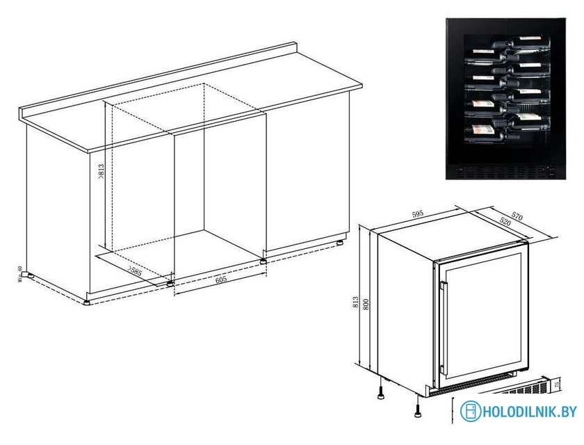 Винный шкаф Temptech CPROX60SRB