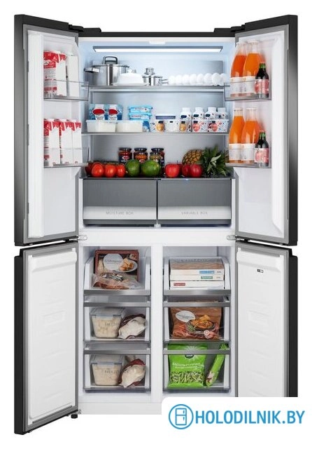 Четырёхдверный холодильник Weissgauff WCD 450 Rock Glass NoFrost Inverter