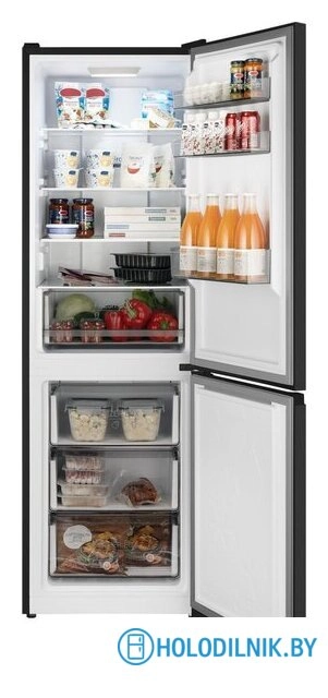 Холодильник Weissgauff WRK 185 Total NoFrost Inverter Black Inox