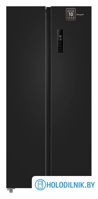 Холодильник side by side Weissgauff WSBS 500 Inverter NoFrost Black