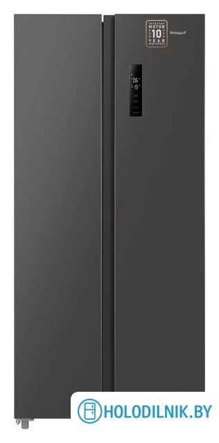Холодильник side by side Weissgauff WSBS 500 Inverter NoFrost Dark Grey