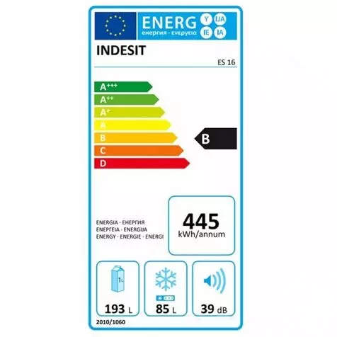 Холодильник Indesit ES 16 - класс энергоэффективности