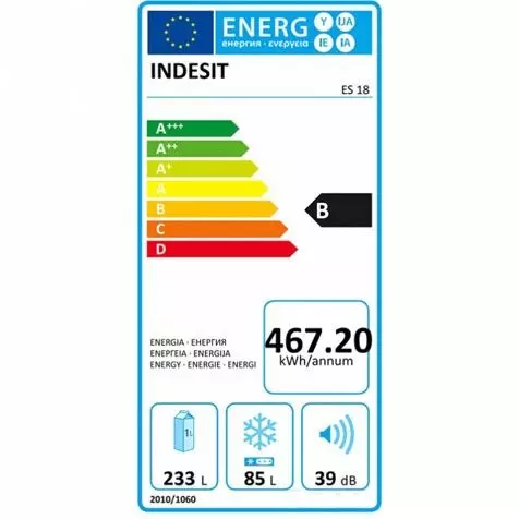 Холодильник Indesit ES 20 - класс энергоэффективности