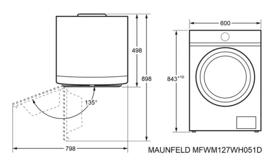 Стиральная машина Maunfeld MFWM127WH051D