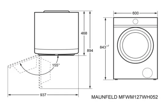 Стиральная машина Maunfeld MFWM127WH052